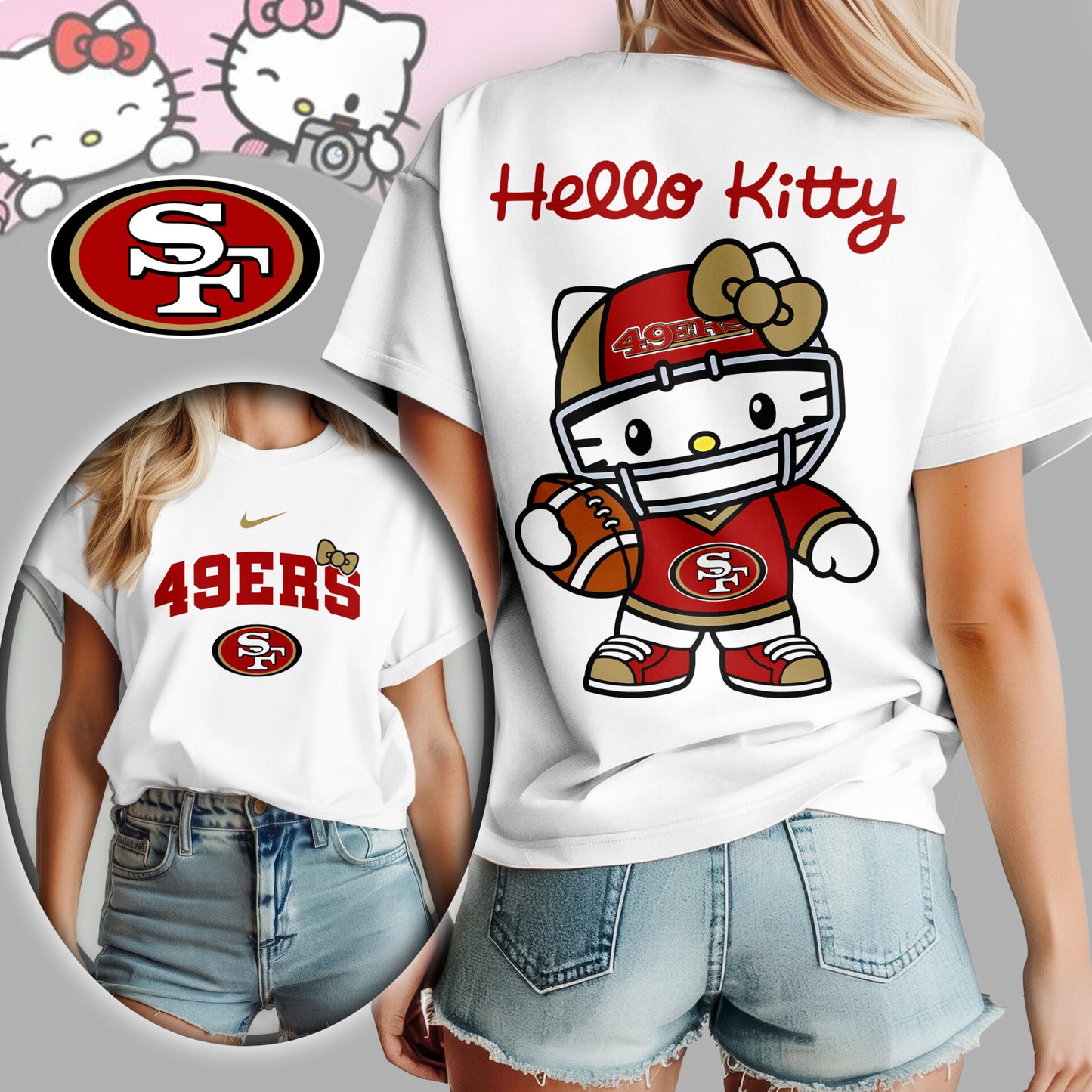 NFL x SF Hello Kitty Premium 3D Shirt HLP