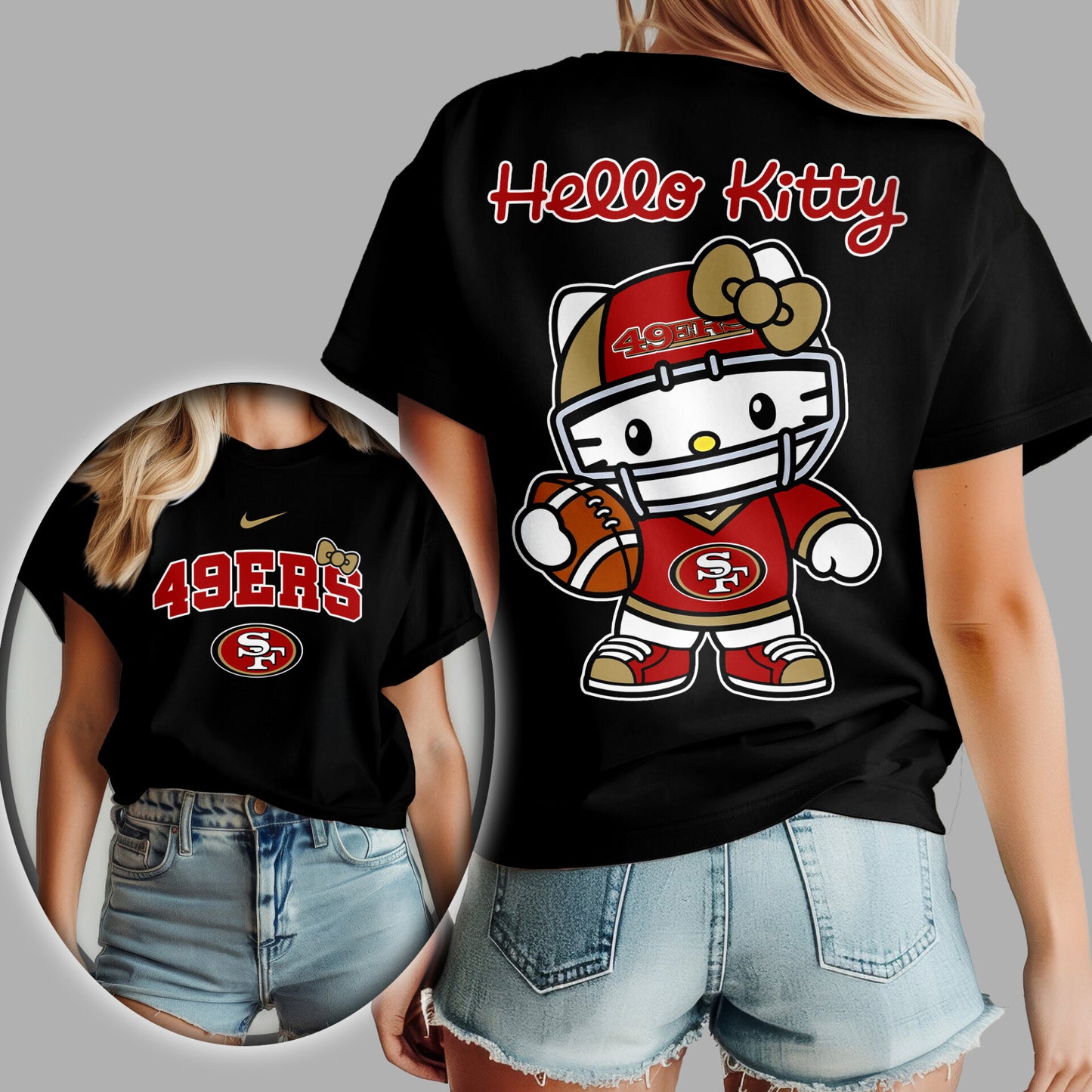 NFL x SF Hello Kitty Premium 3D Shirt HLP