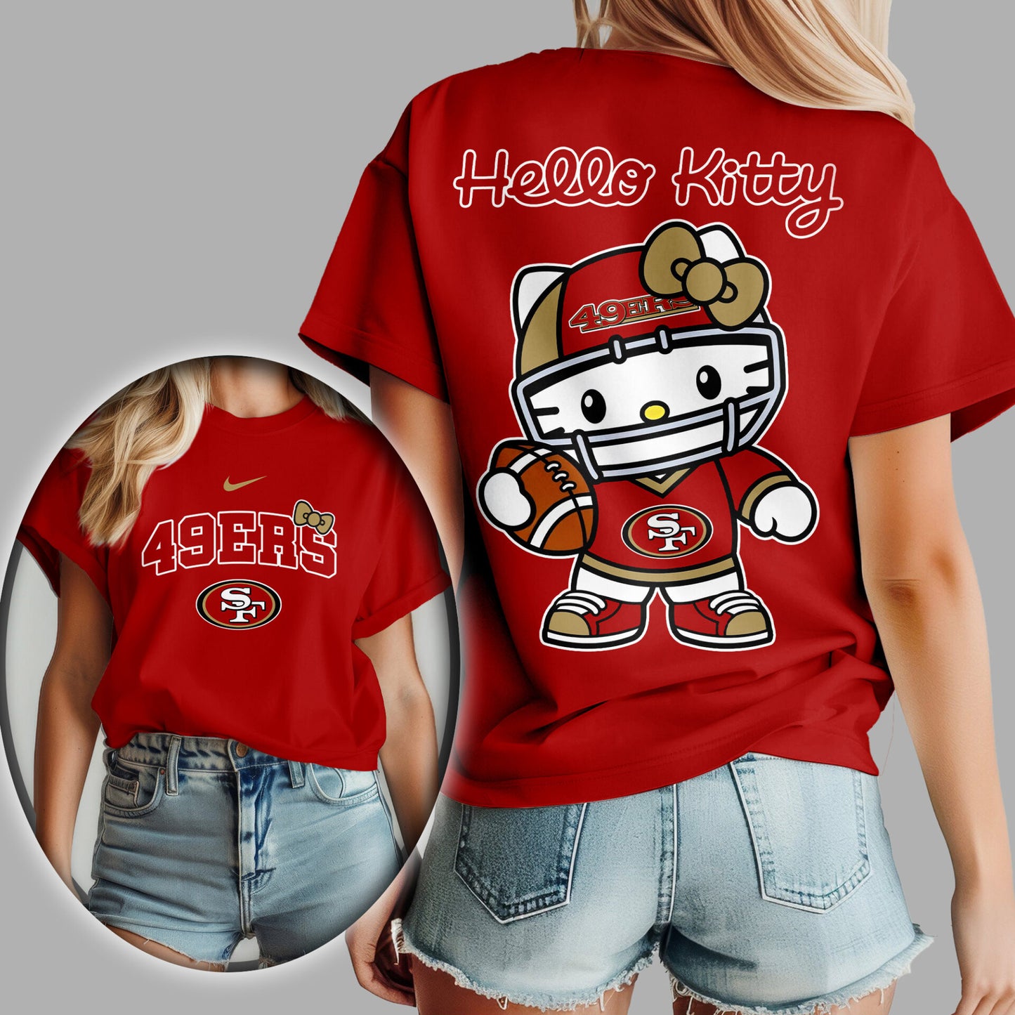 NFL x SF Hello Kitty Premium 3D Shirt HLP