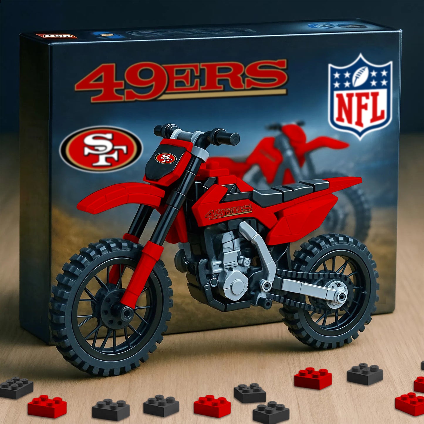 NFL x SF Motorcycle Building Block Set V1 NAK NHM