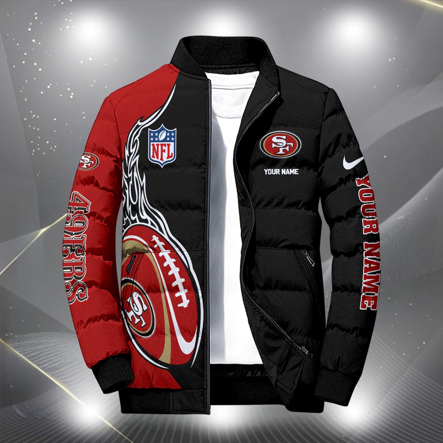 NFL x SF Personalized Puffer Jacket HLP