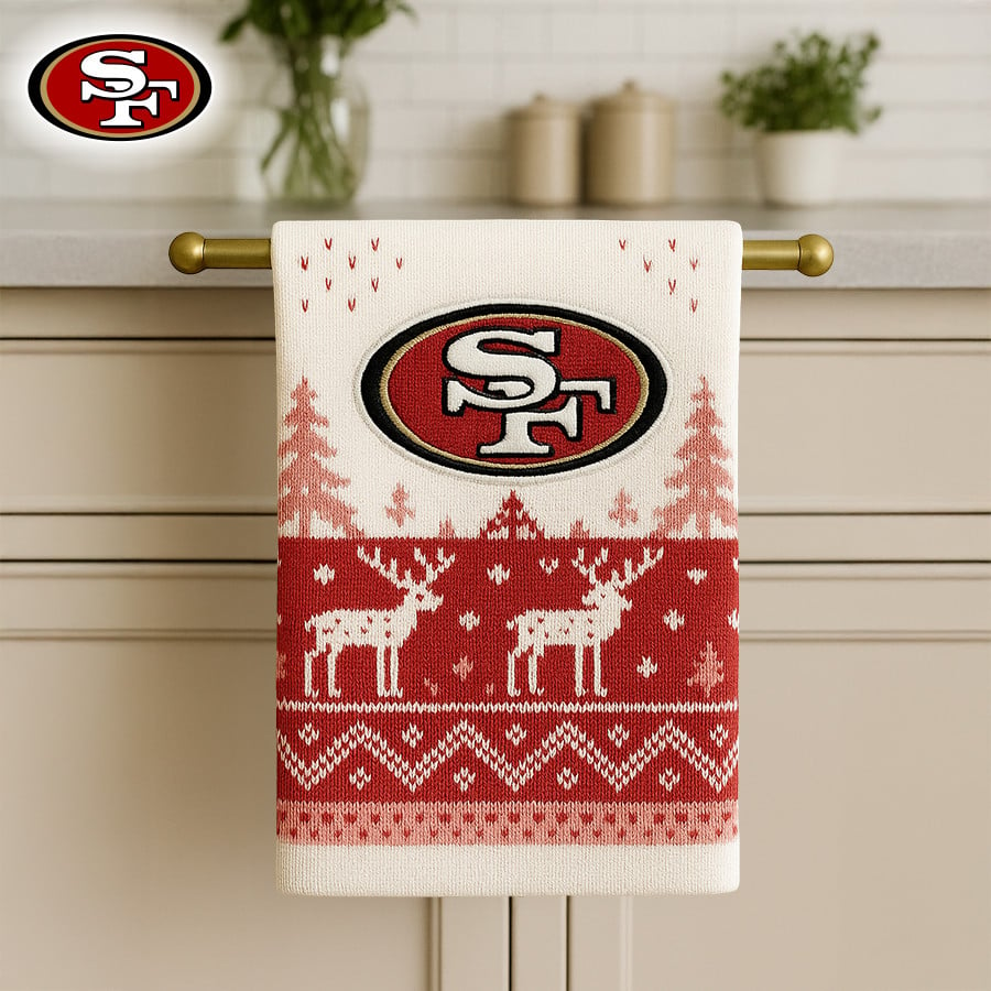 NFL x SF Premium NFL Christmas Kitchen Towel V1 NAK