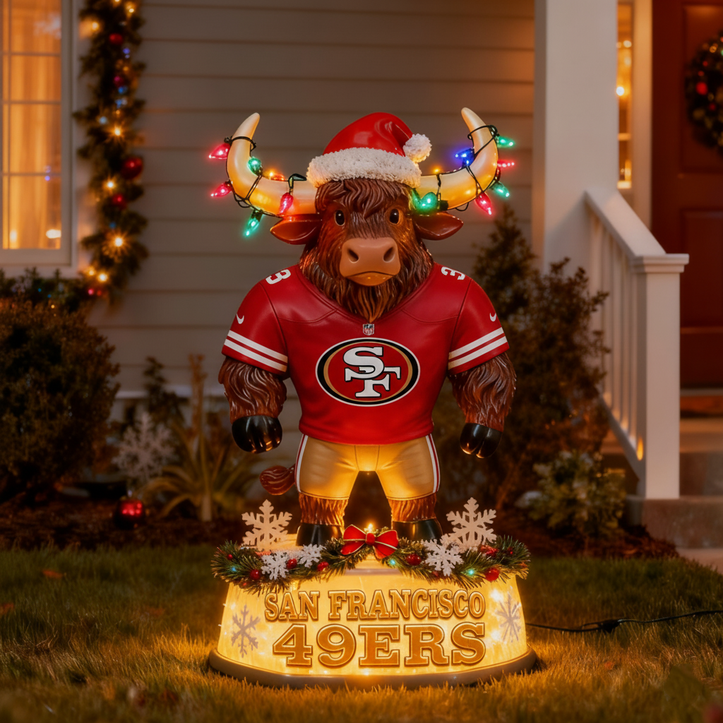 NFL x SF Spirit Yak Christmas LED Statue V1 NAK