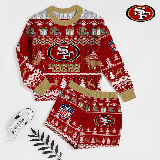 NFL x SF Touchdown Holiday Sweatshirt & Shorts Set HLP 251025