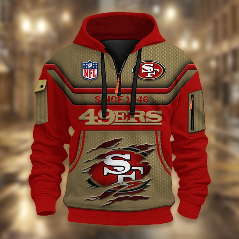 NFL x SF49 Multicolor Zip Hoodie Shirt DDT CTND