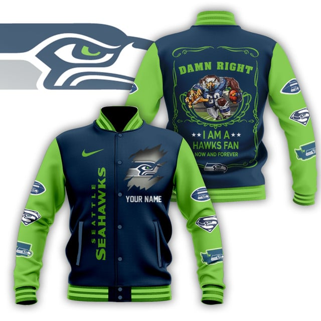 NFL x SS Personalized Custom Baseball Jacket V1 NAK