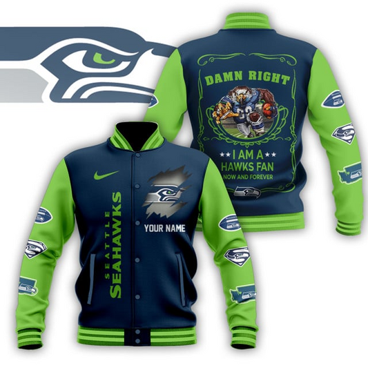 NFL x SS Personalized Custom Baseball Jacket V1 NAK