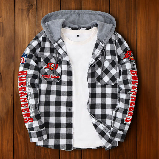 NFL x TB Personalized Flannel Hoodie Shirts HLP