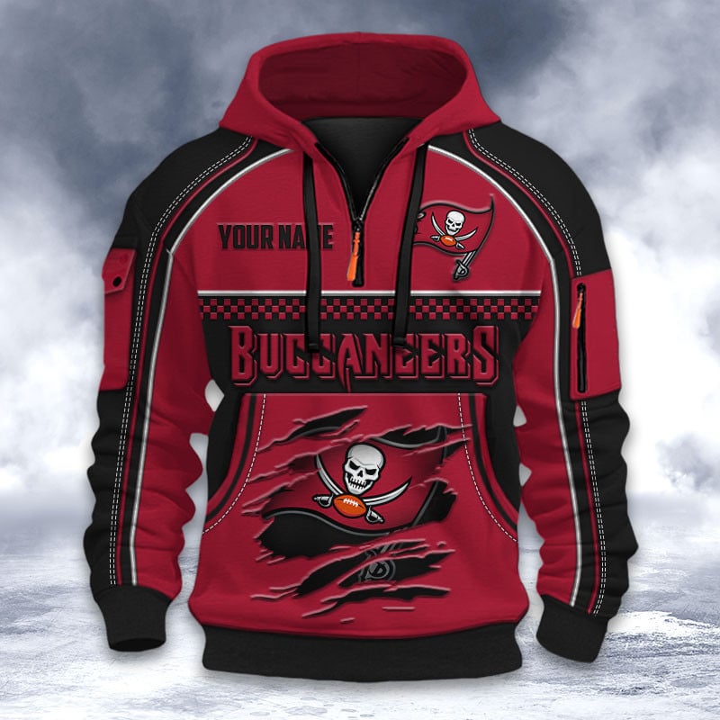 NFL x TB Personalized Half-zip Hoodie HLP