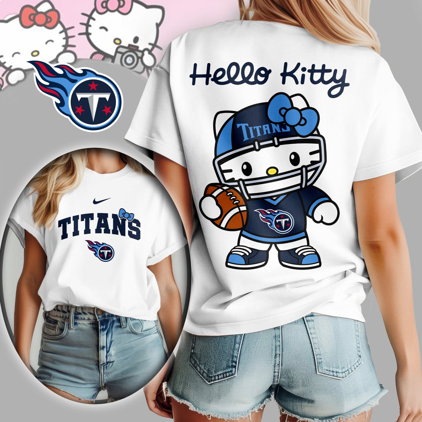 NFL x TEN Hello Kitty Premium 3D Shirt HLP