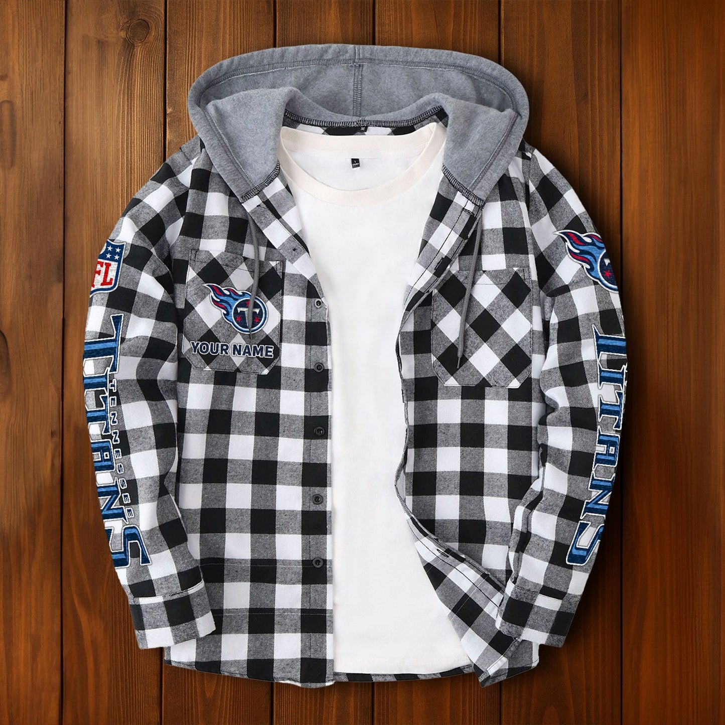 NFL x TEN Personalized Flannel Hoodie Shirts HLP