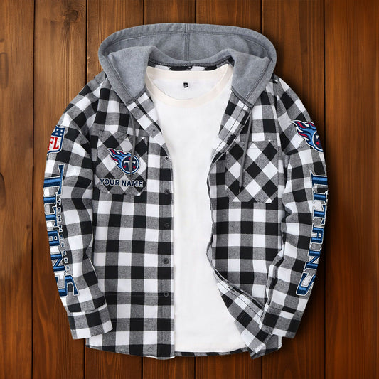 NFL x TEN Personalized Flannel Hoodie Shirts HLP