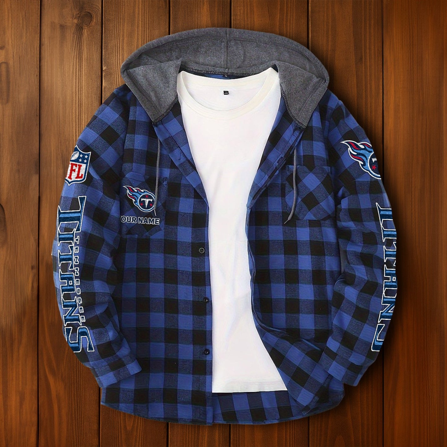 NFL x TEN Personalized Flannel Hoodie Shirts HLP