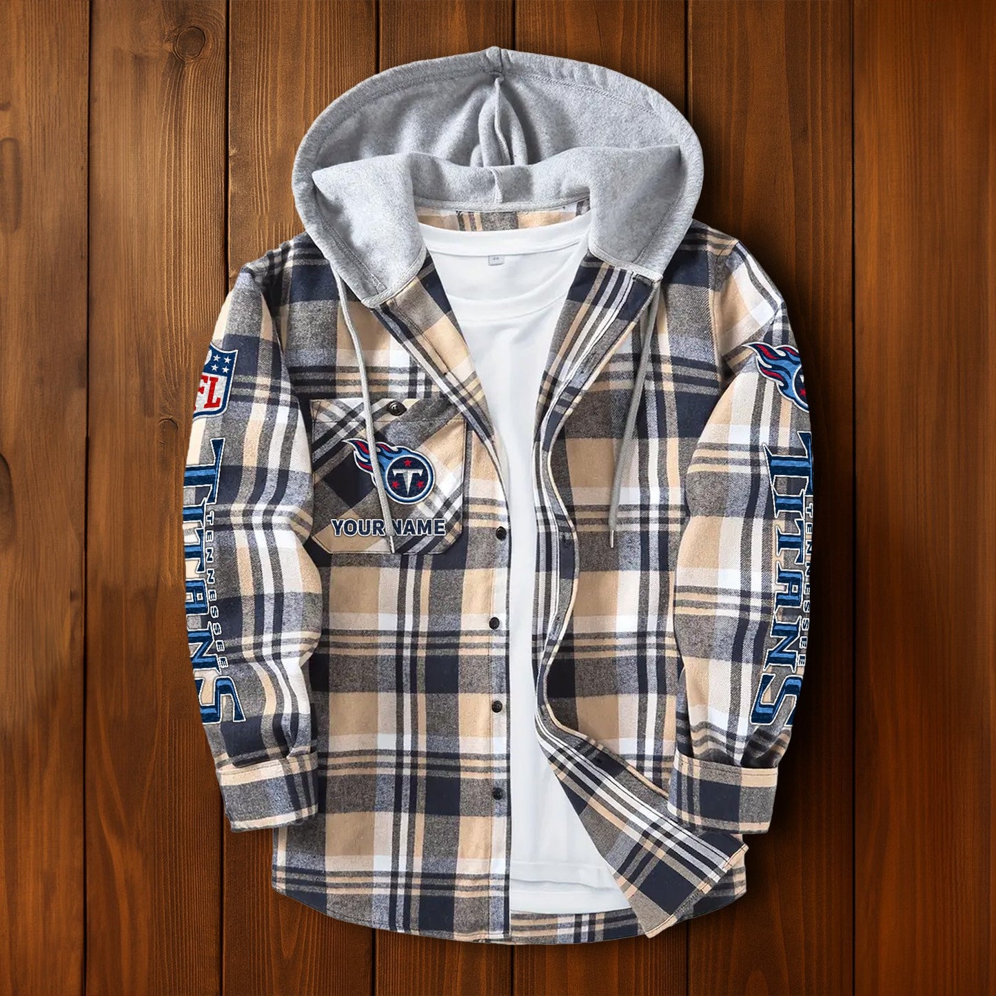 NFL x TEN Personalized Flannel Hoodie Shirts HLP