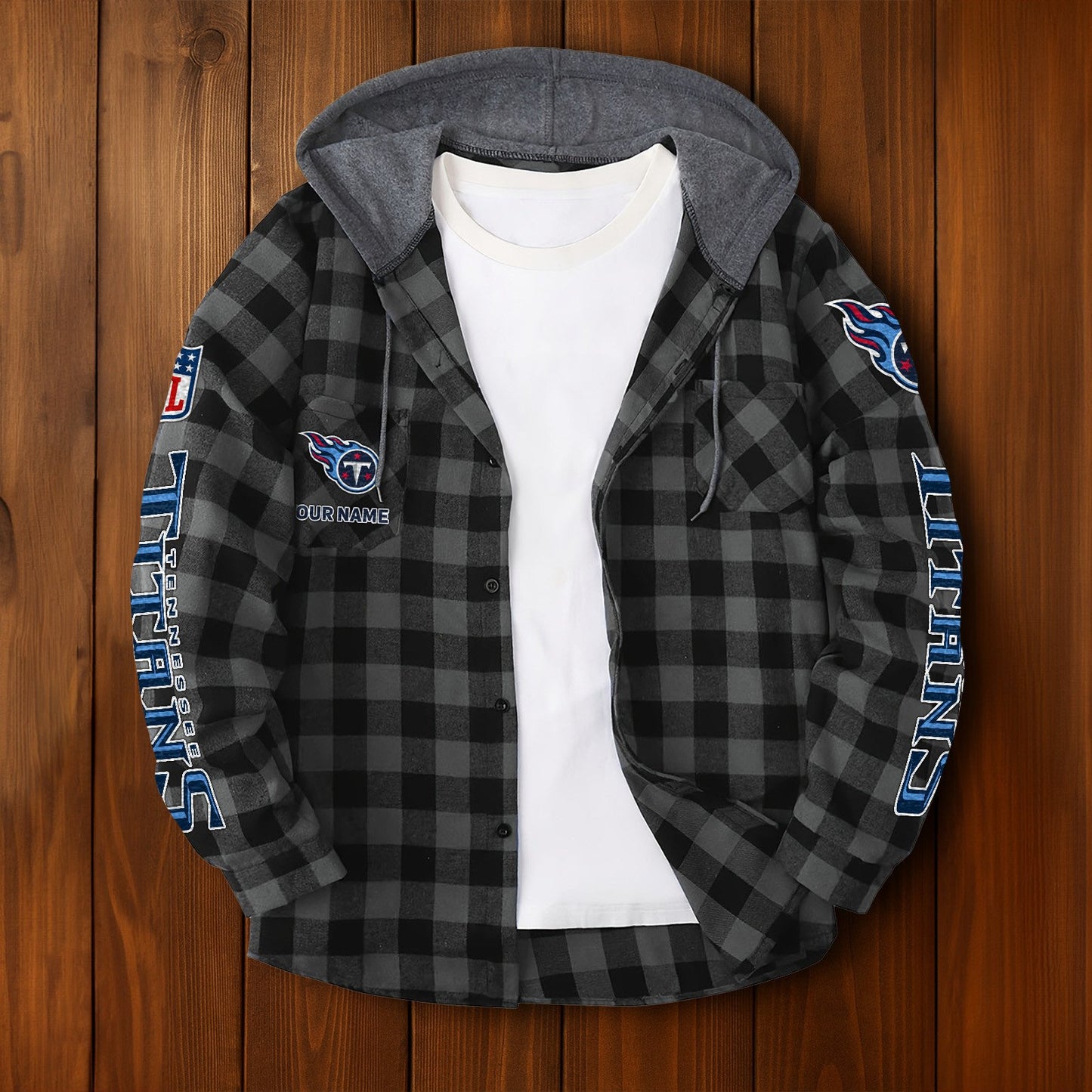 NFL x TEN Personalized Flannel Hoodie Shirts HLP
