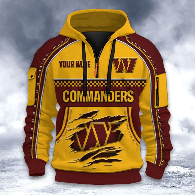 NFL x WAS COM Personalized Half-zip Hoodie HLP