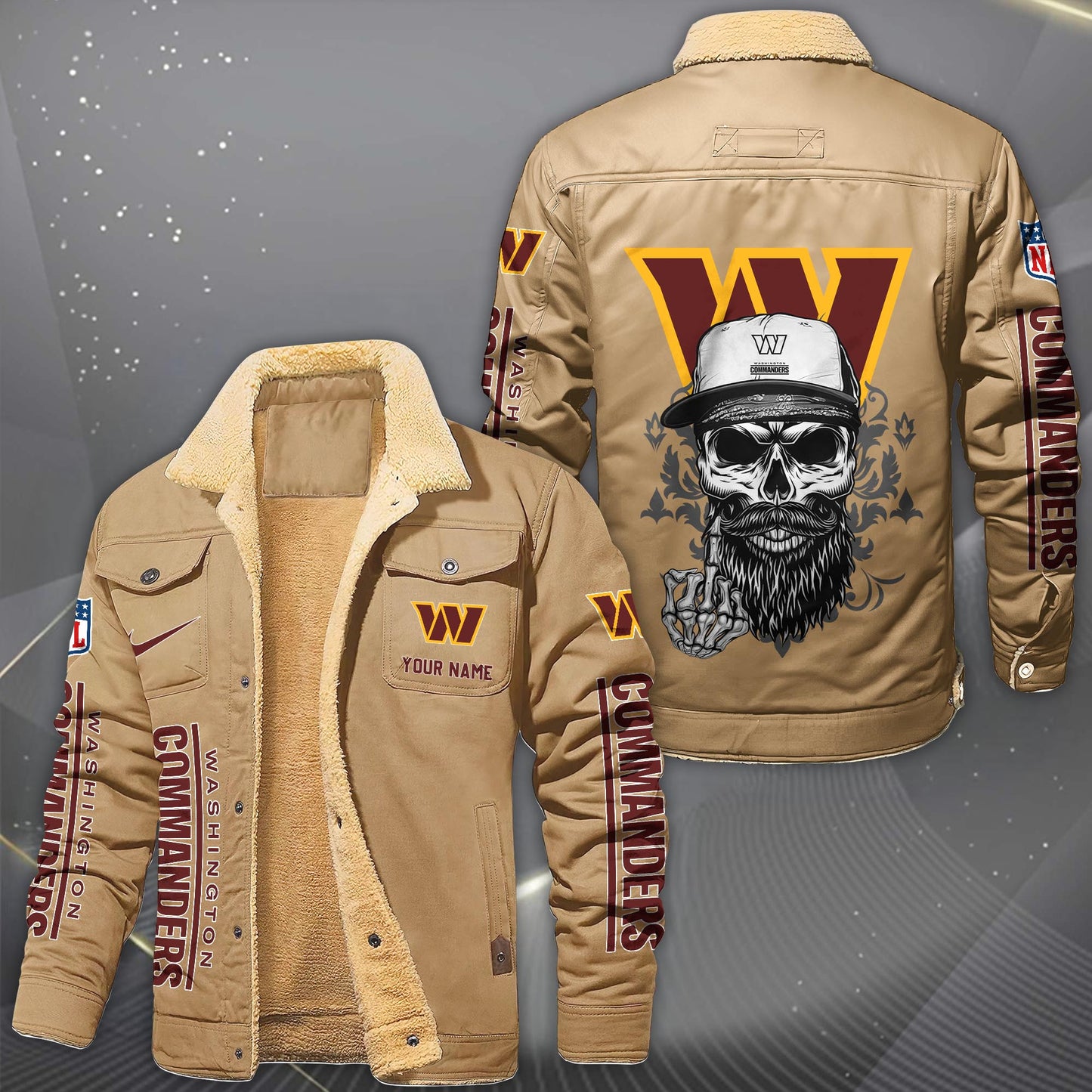 NFL x WAS Fleece Lined Cargo Jacket HLP