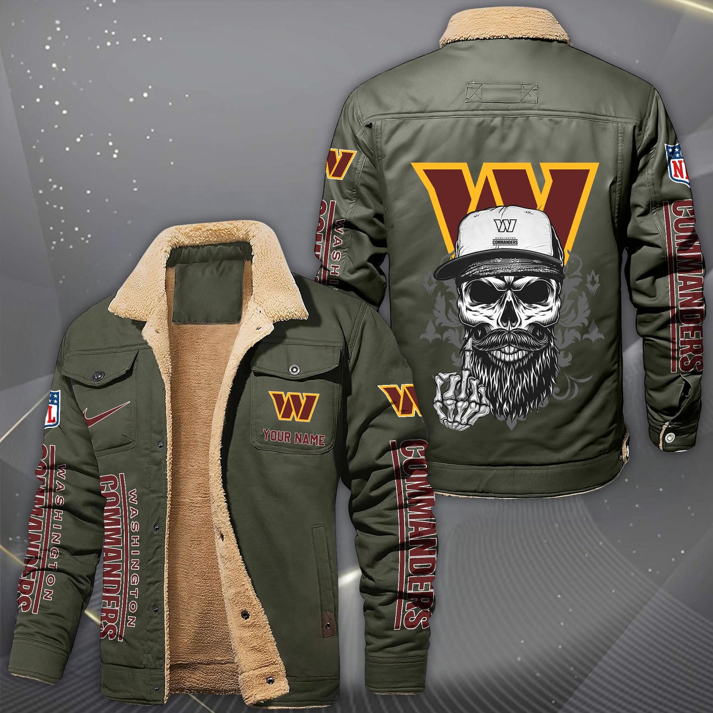 NFL x WAS Fleece Lined Cargo Jacket HLP