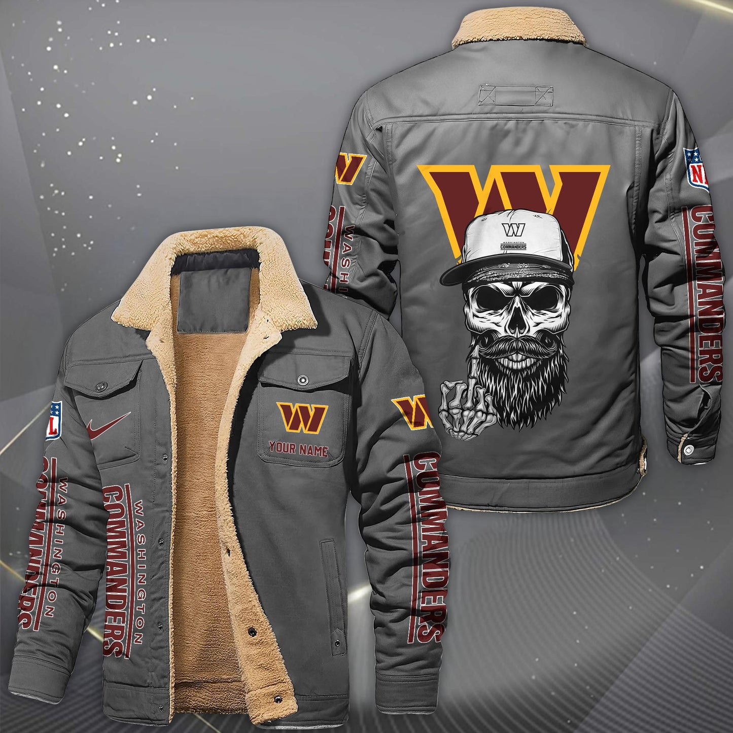 NFL x WAS Fleece Lined Cargo Jacket HLP