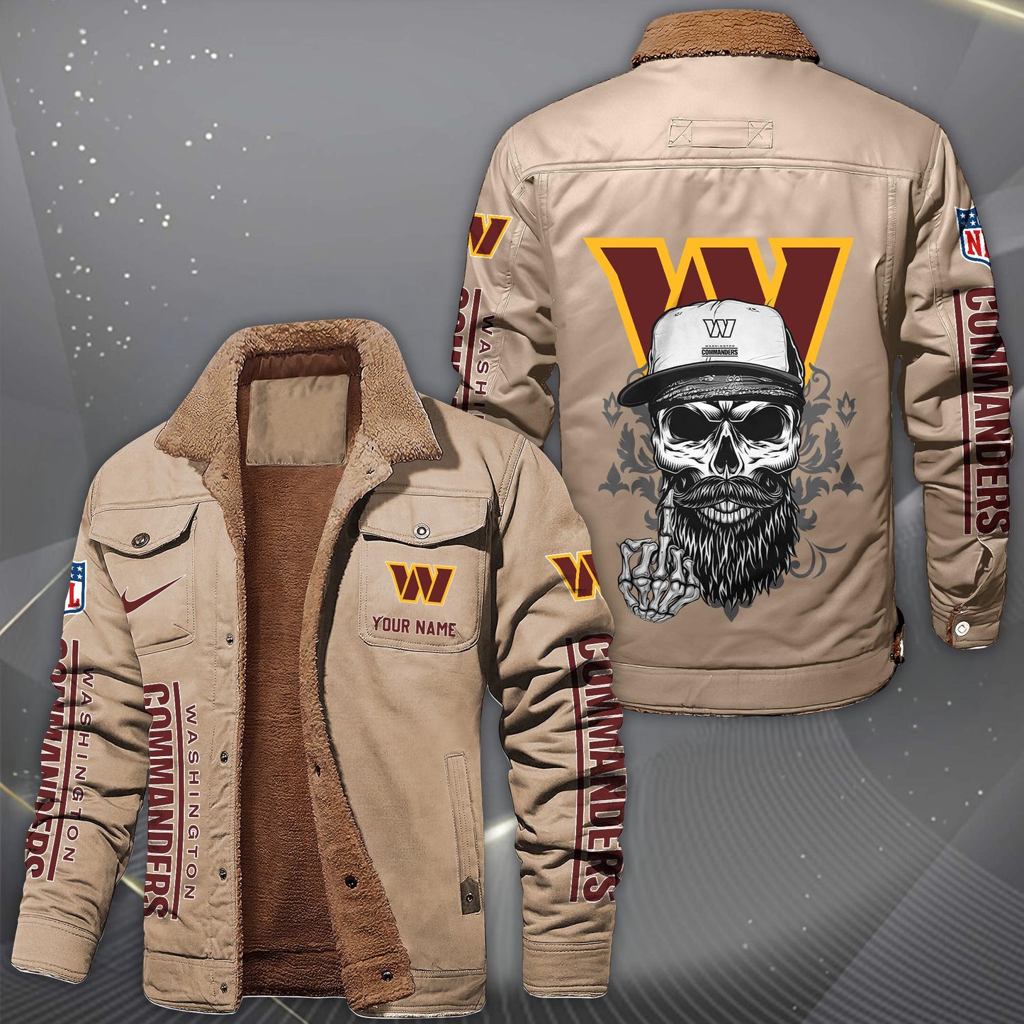 NFL x WAS Fleece Lined Cargo Jacket HLP