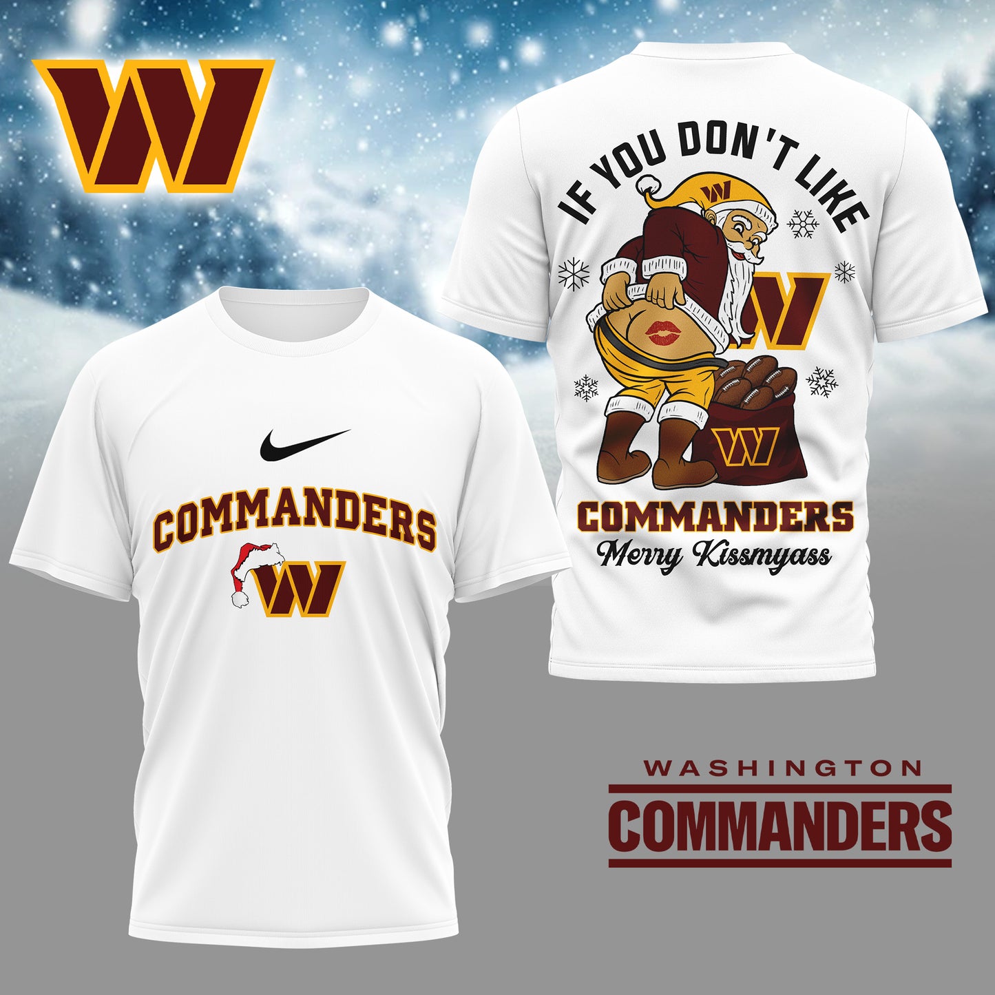 NFL x WAS Funny Xmas 3D Shirt HLP