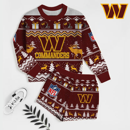 NFL x WAS Touchdown Holiday Sweatshirt & Shorts Set HLP 251025