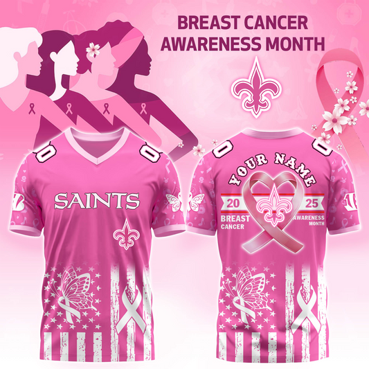 NO x Breast Cancer Awareness Month 2025 V-neck Short Sleeve Jersey DatND DVT