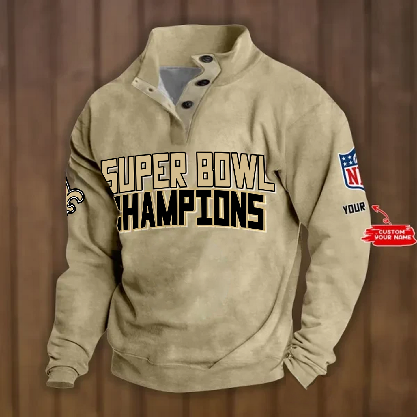 NO x NFL Double Breasted Stand Collar Hoodies DATND TANTD