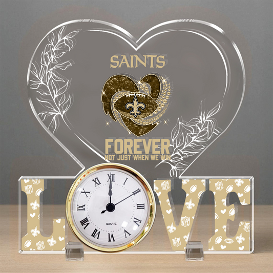 NO x NFL Forever Not Just When We Win Acrylic Clock DATND TANTD