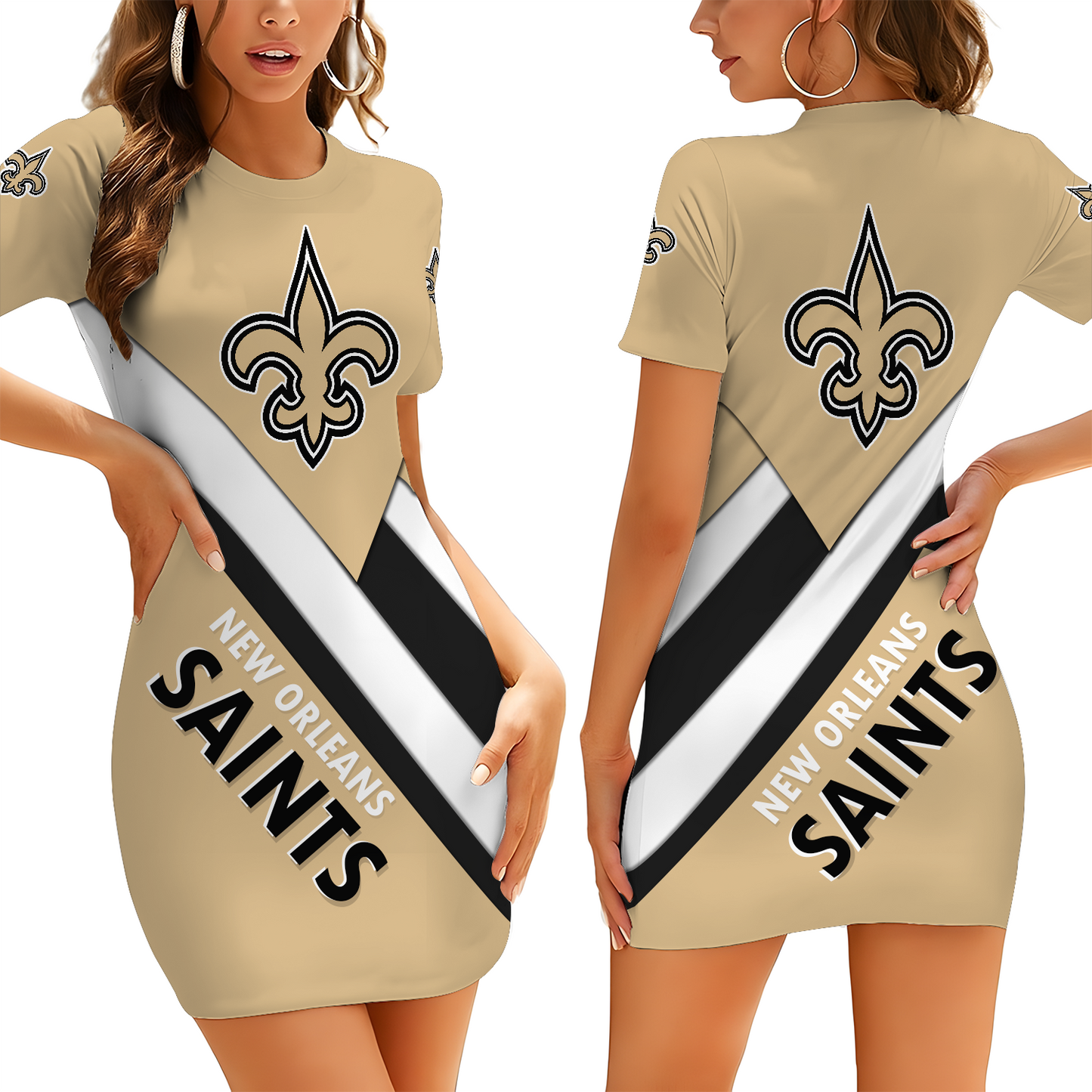 NO X NFL Short Sleeve Bodycon Mini Dress DATND THUONGNH