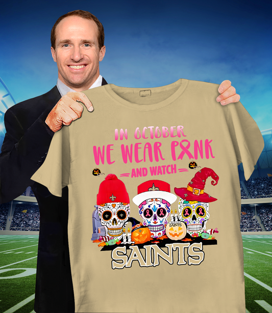 NO x NFL Sugar skull in October we wear pink and watch DATND TANTD