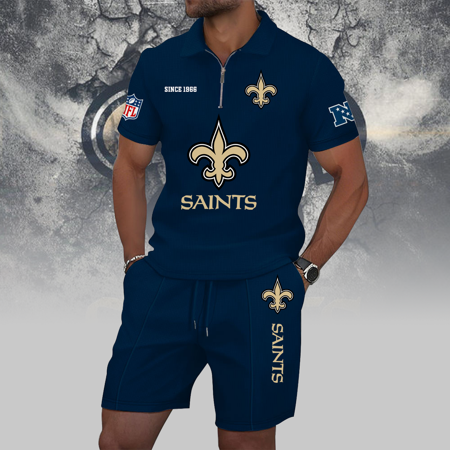 NO x NFL Zip Polo Set DATND TANTD