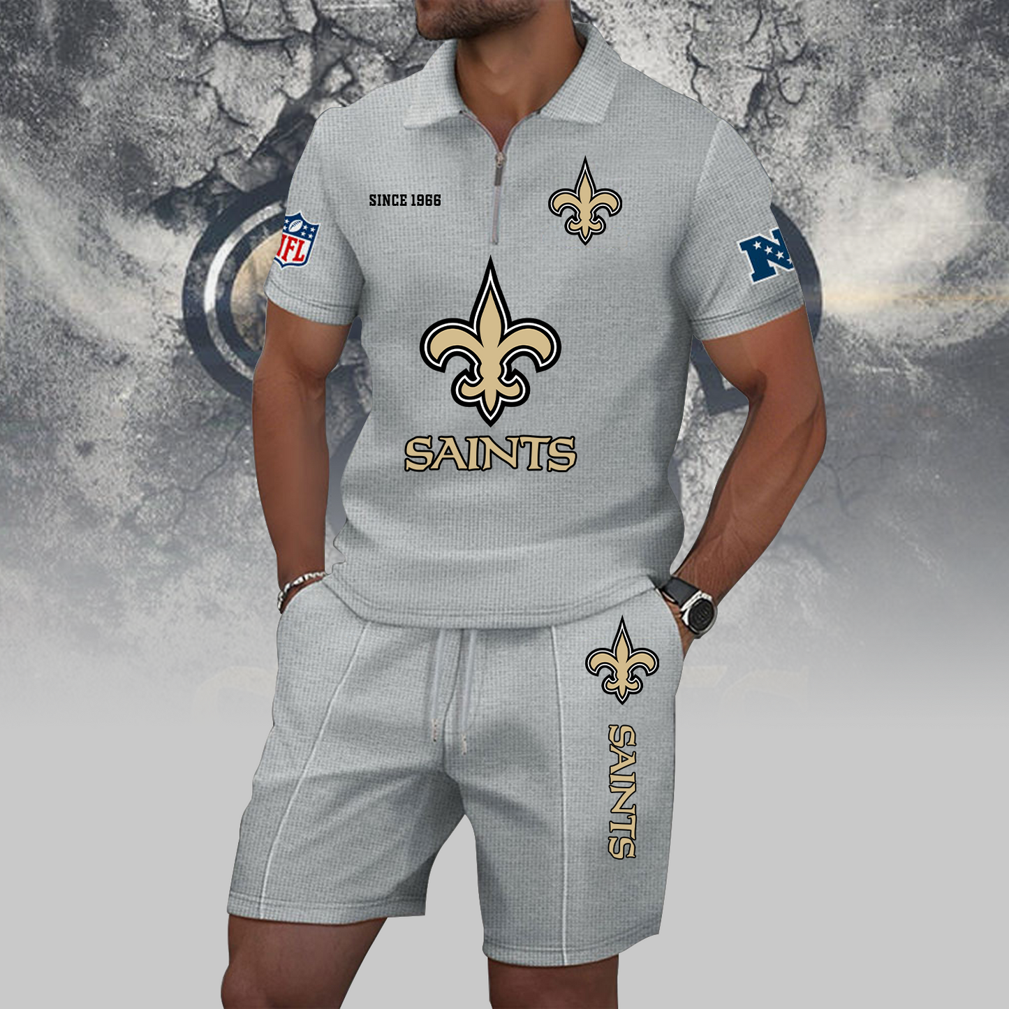 NO x NFL Zip Polo Set DATND TANTD