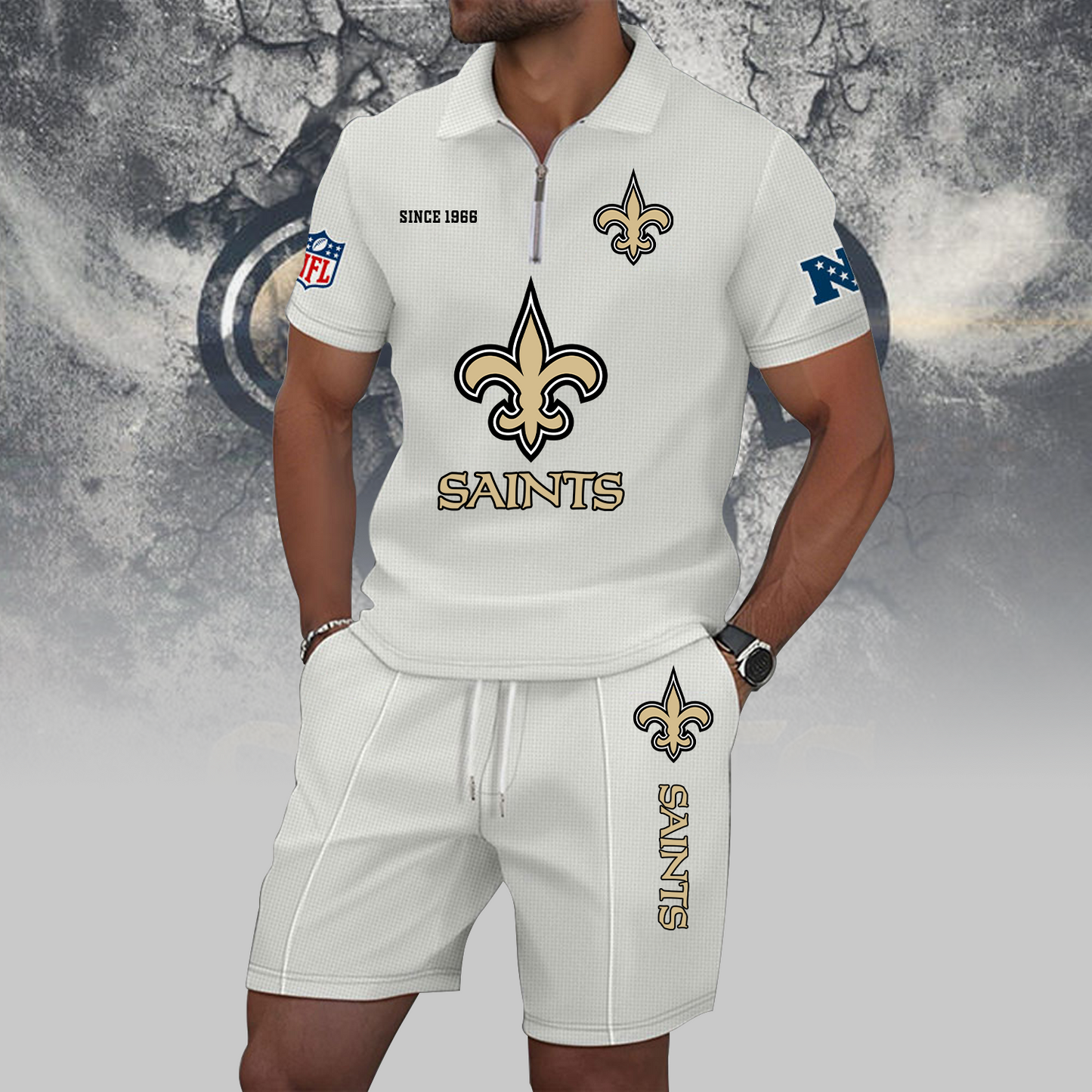 NO x NFL Zip Polo Set DATND TANTD