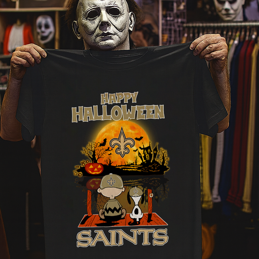 NO X The Peanuts Snoopy And Charlie Brown Happy Halloween 2D Shirt DatND ThuongNH