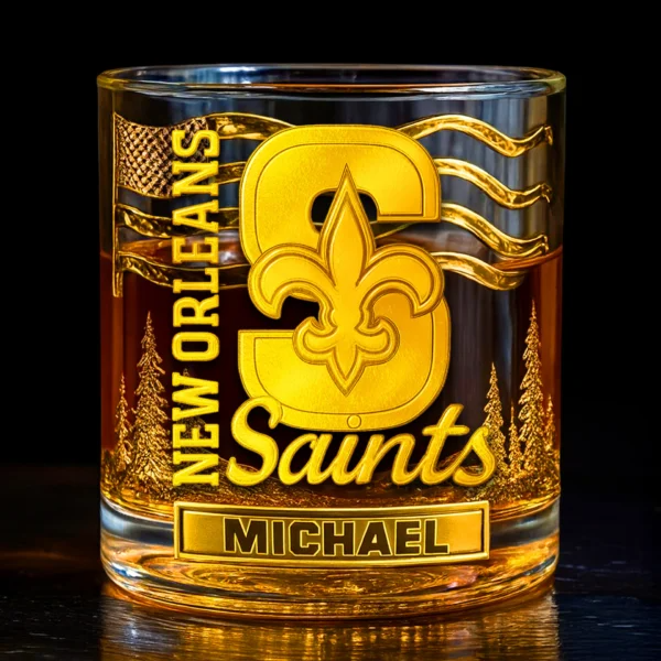 NOS  Premium NFL Golden Whiskey Fan Glass DDT HLPhuong