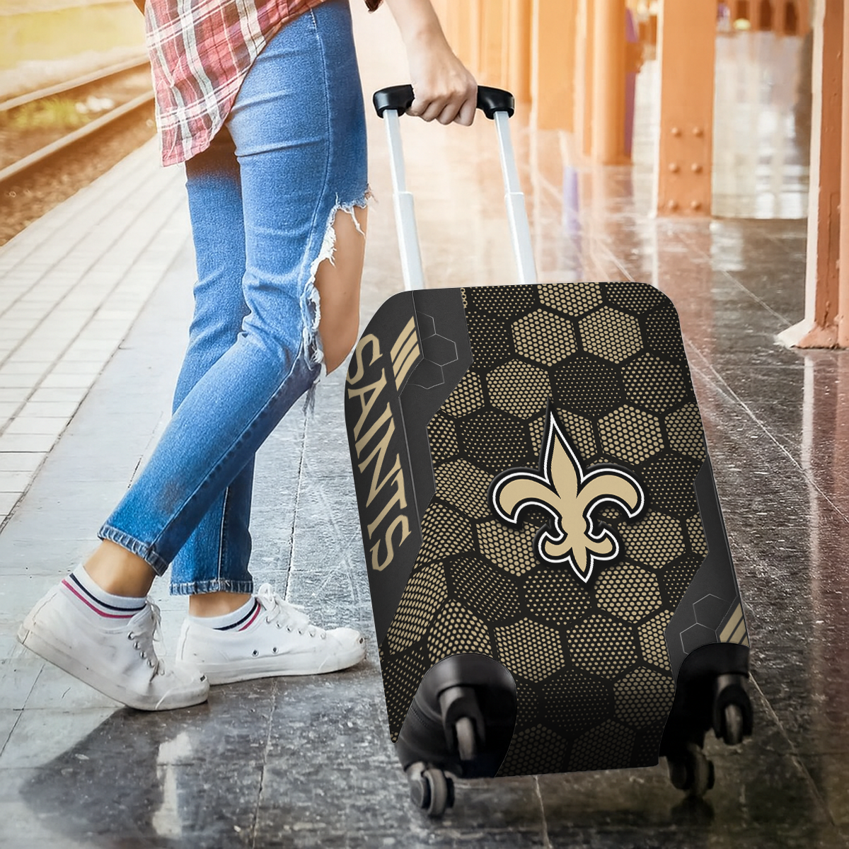 NOS NFL V3 Luggage Cover Suitcase Protector DDT NTL