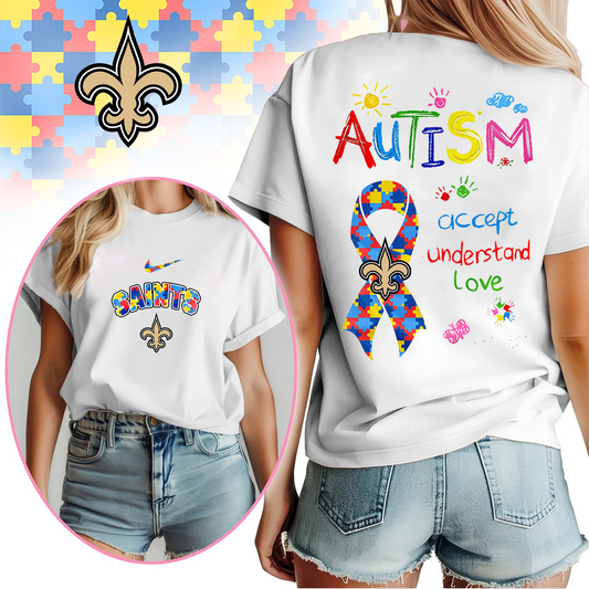 NOS Premium Autism Awareness 3D Shirt DDT TTV