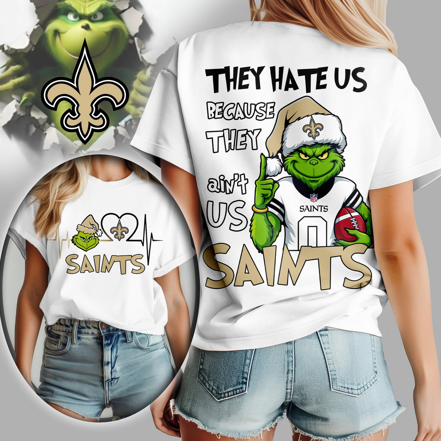 NOS Premium NFL They Hate Us Woman Shirt DDT CTND