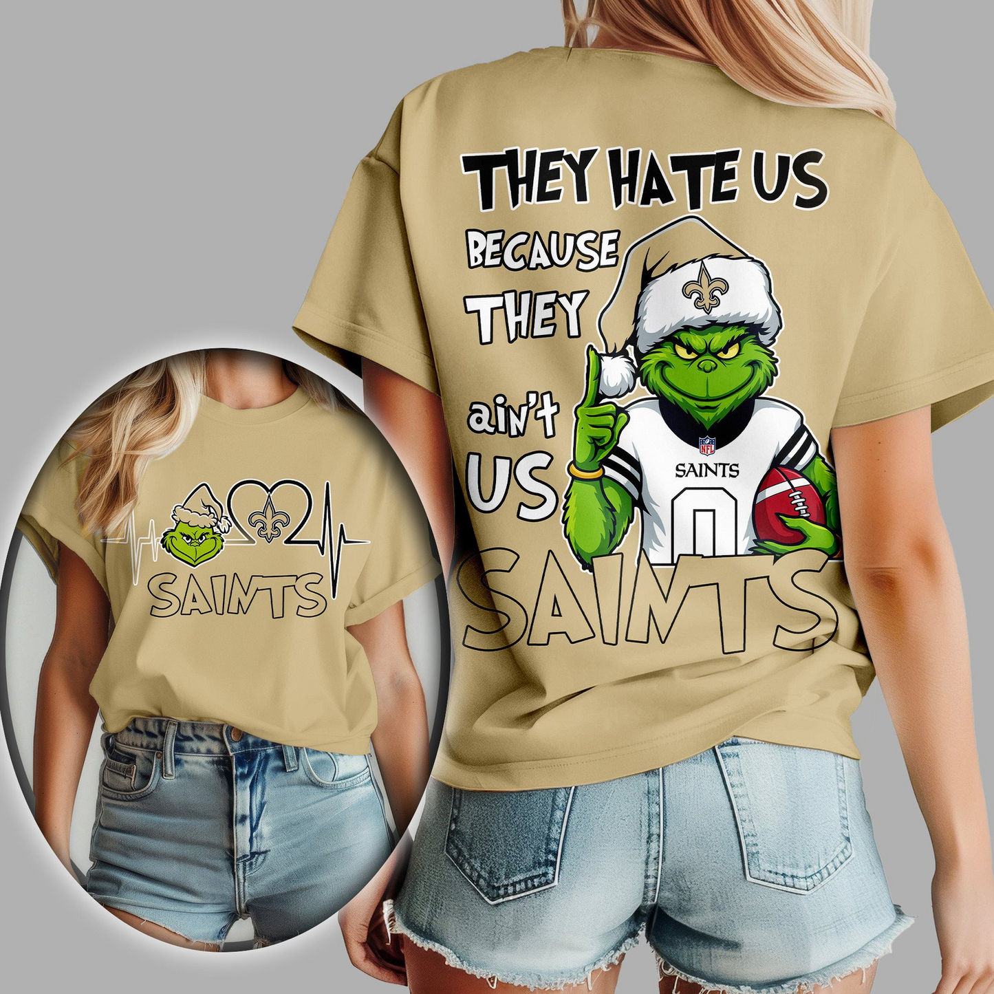 NOS Premium NFL They Hate Us Woman Shirt DDT CTND