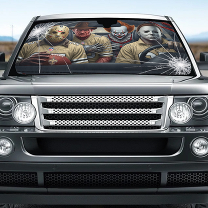 NOS x NFL Horror Car Sunshade For Fan DDT CTND