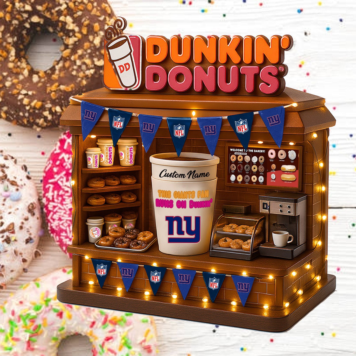 NYG Acrylic Block - NFL x Dunkin Donuts Gift For Fans DDT CTND