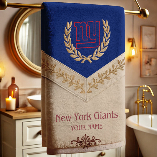 NYG Football New Bath Towel Custom Name DATND TANTD