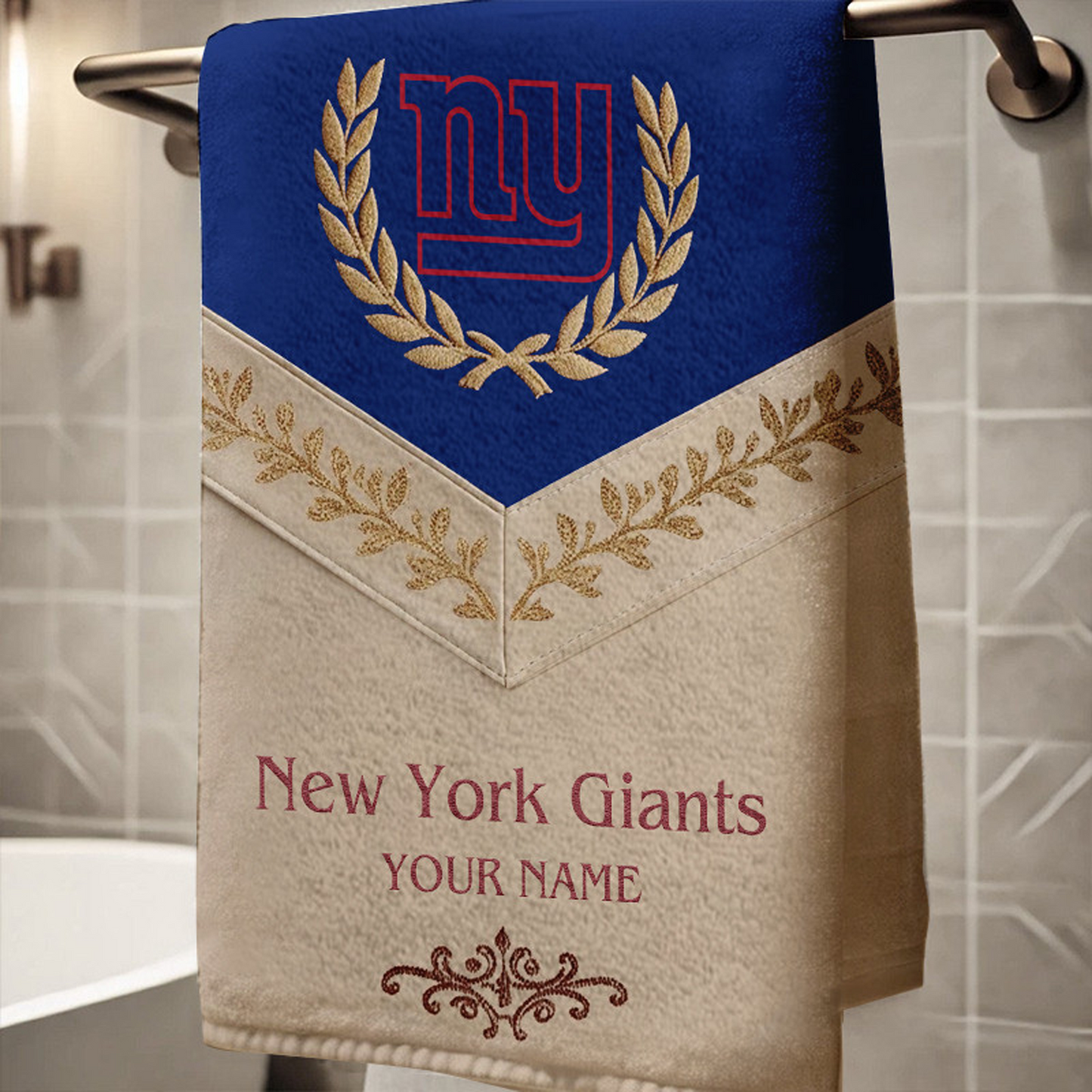 NYG Football New Bath Towel Custom Name DATND TANTD