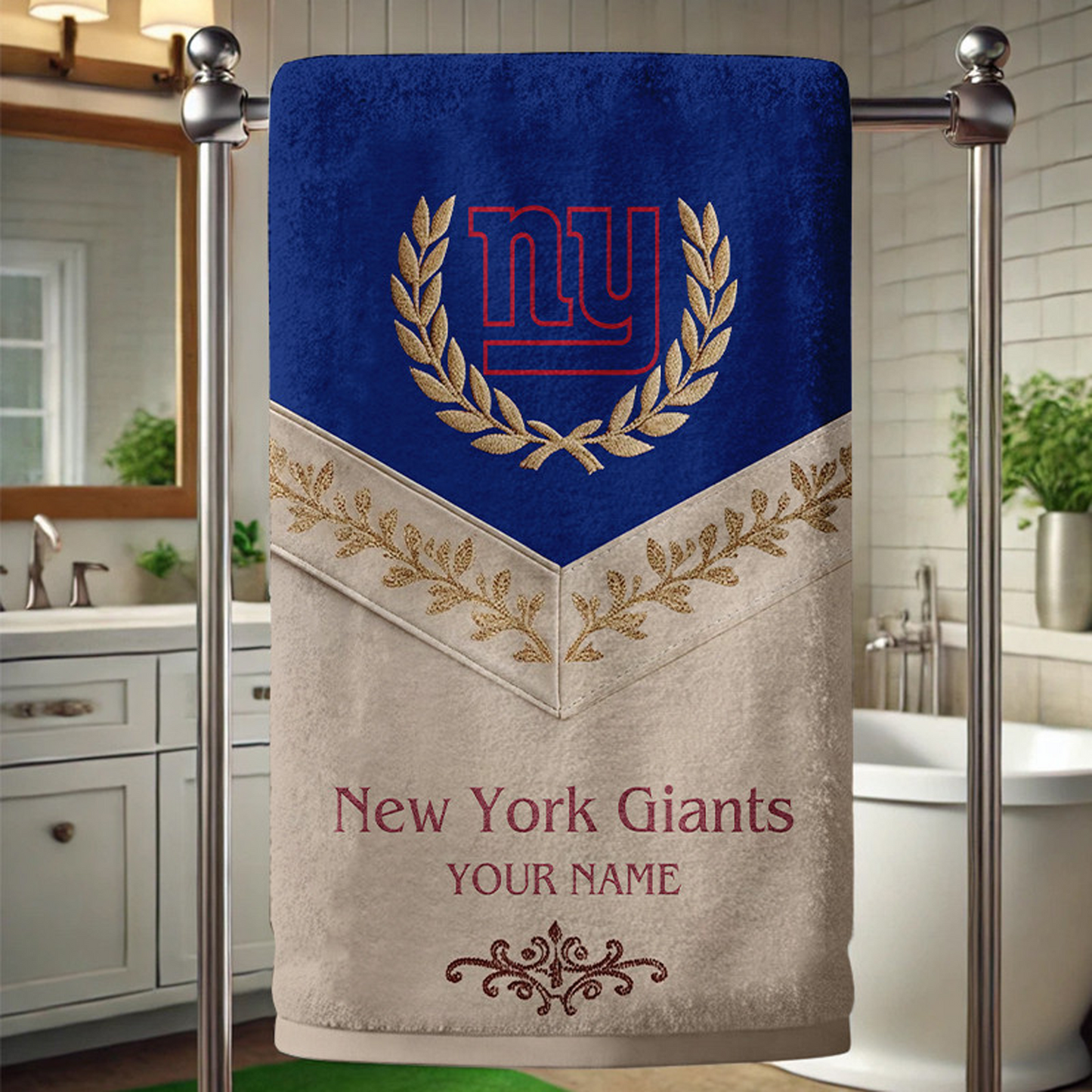 NYG Football New Bath Towel Custom Name DATND TANTD