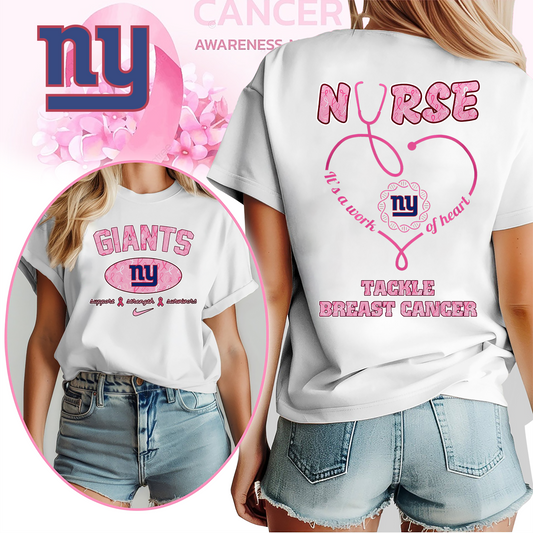 NYG Nurse Tackle Breast Cancer 3D Shirt DDT CTND