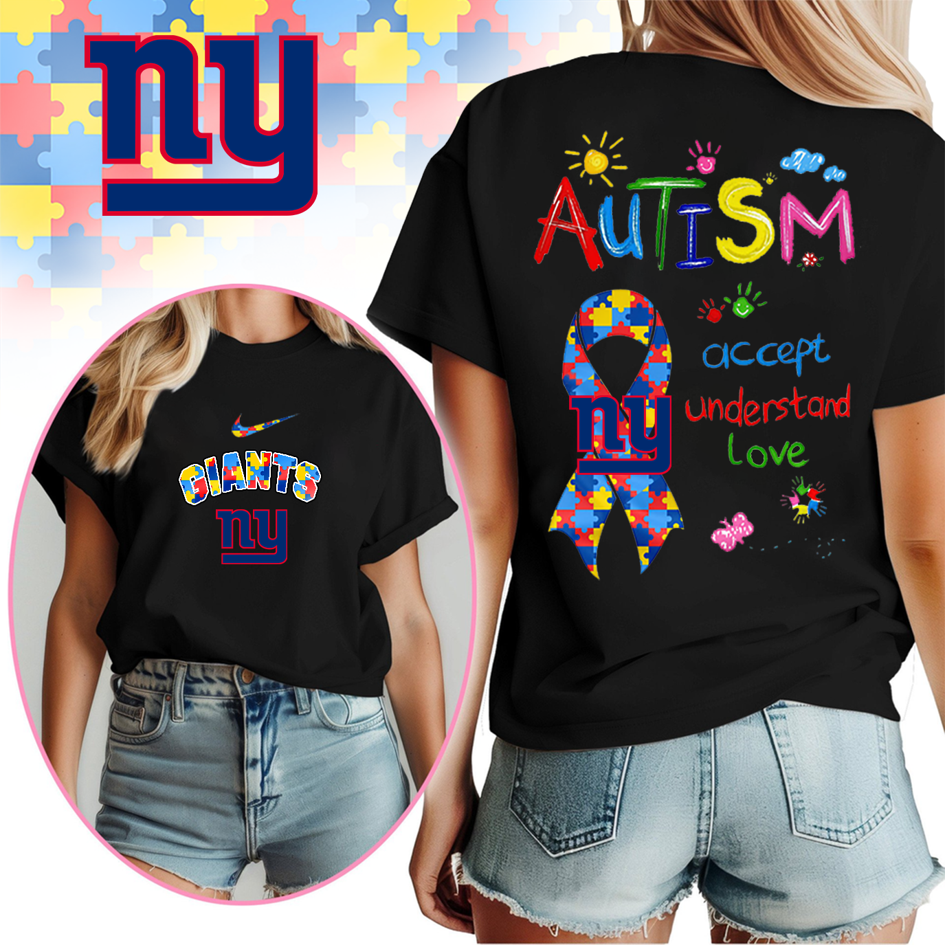 NYG Premium Autism Awareness 3D Shirt DDT TTV