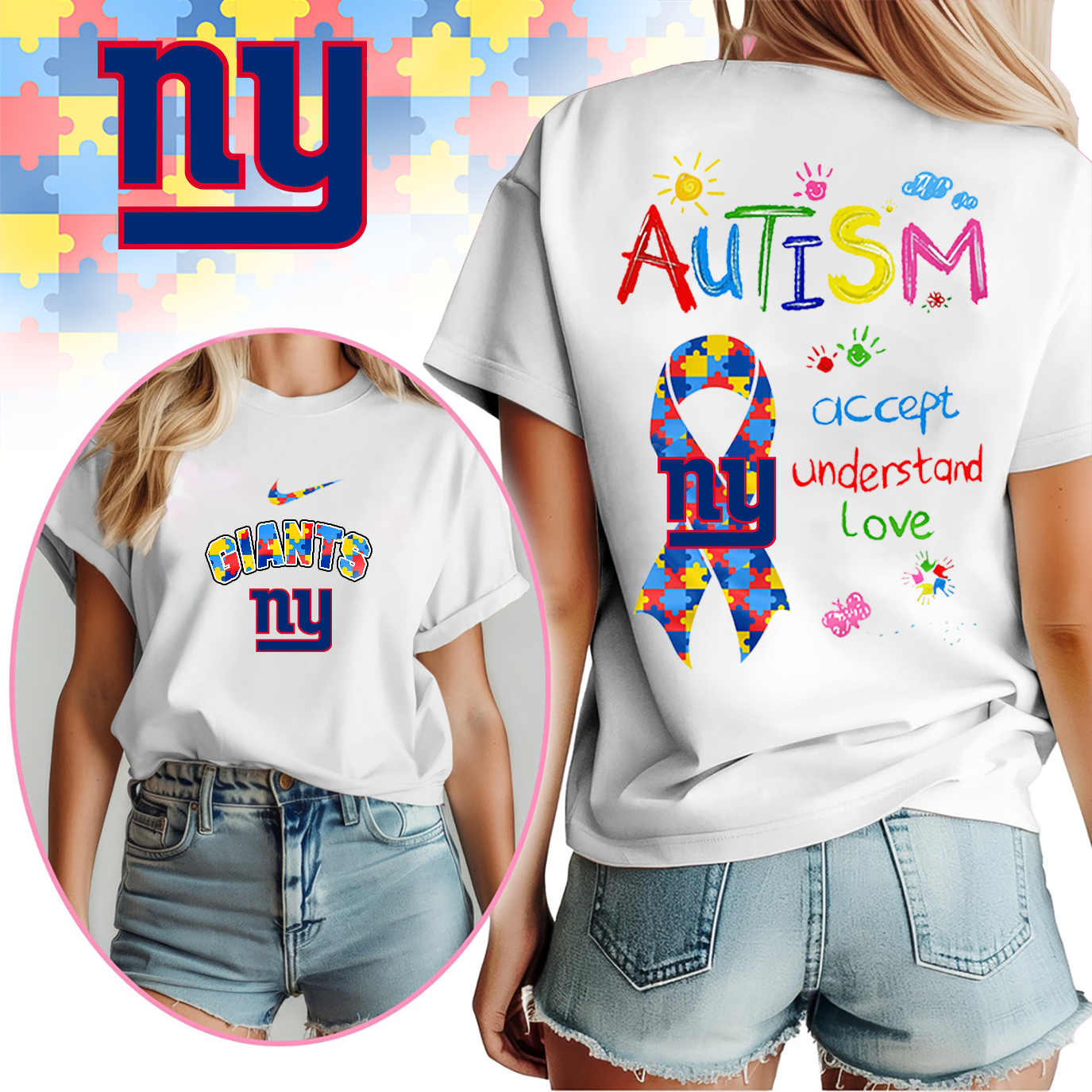 NYG Premium Autism Awareness 3D Shirt DDT TTV
