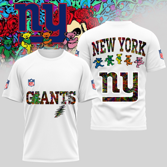 NYG Premium NFL Dancing Bear T-Shirt DDT HLPHUONG