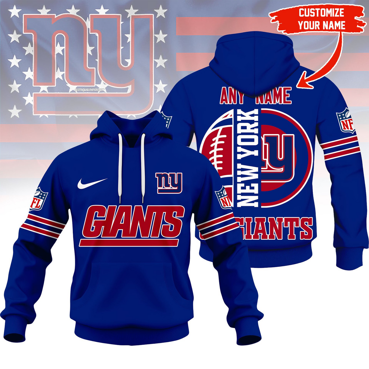 NYG Premium NFL Fan Hoodie DDT HLPHUONG